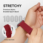 Braided Stretchy Band Compatible with Apple Watch Band 38mm 40mm 41mm 42mm 44mm 45mm 46mm 49mm Women Men, Adjustable Nylon Elastic Magnetic Clasp Strap for iWatch Series 10 9 8 7 6 5 4 3 2 1 SE Ultra - Image 3