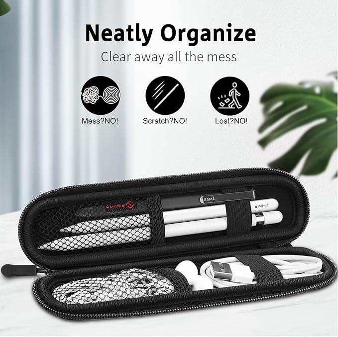 Fintie Pen Holder Case for Apple Pencil Pro, Apple Pencil (USB-C / 1st / 2nd Generation), Soft Neoprene Zipper Carrying Bag Sleeve Pouch for Samsung Stylus, Surface Pen - Image 3