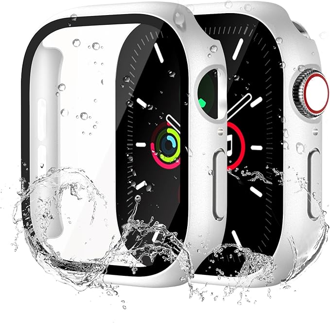 Waterproof Case for Apple Watch Series 10 Series 11 46mm Built-in Tempered Glass Screen Protector,[Slim Guard PC Bumper] [Touch Sensitive] Full Protective Face Cover Compatible iWatch Accessories by idudu