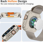 Amizee Metal Case Compatible with Apple Watch Ultra 3/2/1 49mm Case with Back Cover, Rugged Protective Bumper Cover for iWatch 49mm, Titanium - Image 5
