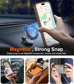 Temdan Designed for iPhone 17 Case, [Built-in Invisible Kickstand][Compatible with MagSafe][Military Grade Shockproof] Slim Translucent Matte Phone Case 6.3 inch (Desert Brown) - Image 6