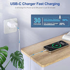 iPhone 17 16 Charger,2Pack USB C Wall Charger Block Chargers Fast Charging with 10FT USBC to C Woven Cable for iPhone 17/17 Pro/17 Pro Max/17 Air/iPhone 16/16 Plus/16 Pro Max/16E/15/15Pro,iPad Pro - Image 2