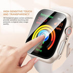 5 Pack Case with Tempered Glass Screen Protector for Apple Watch Series 9 8 7 41mm, PC Hard Ultra-Thin Slim Fit Scratch Resistant Bumper Protective Cover for iWatch S9 S8 S7 41mm Accessories - Image 2