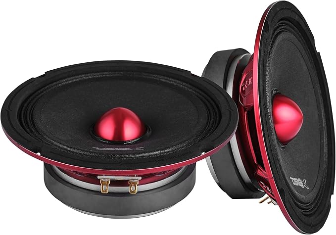 DS18 PRO-X6.4BMSL Slim Loudspeaker - 6.5", Midrange, Red Aluminum Bullet, 500W Max, 250W RMS, 4 Ohms - Premium Quality Audio Door Speakers for Car or Truck Stereo Sound System (1 Speaker) - Image 4