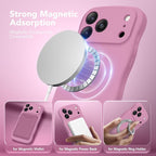 Magnetic for iPhone 17 Pro Case, [Full Camera Protection][Compatible with MagSafe] Cute Wave Frame Silicone Shockproof Protective Phone Case for iPhone 17 Pro 6.3", Blackcurrant - Image 2