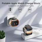 for Apple Watch Charger,20W PD 3-in-1 Fast Charger with Magnetic Wireless Charging and Dual Ports, Portable USB C Wall Charging Block Compatible with iPhone, Apple Watch Series (Black) - Image 6