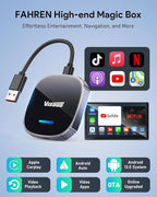Wireless CarPlay Adapter for iPhone& Android Auto, Visoud AI Magic Box Support Netflix/YouTube, Mini Car Play Wireless Adapter, Plug & Play, Fit with iPhone 8+/iOS10+/Android 11+ - Image 9