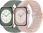 Braided Solo Loop Compatible with Apple Watch Band 38mm 40mm 41mm 42mm 44mm 45mm 46mm 49mm Women Men, Adjustable Stretchy Bands Elastic Sport Strap for iWatch Series 11 10 9 8 7 6 5 4 3 2 SE Ultra 3 2 by Butifacion