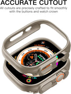 Recoppa Case Compatible for Apple Watch Ultra – 49mm ONLY, Shockproof Ultra-Thin Hard PC Bumper All-Around Edge Protective Cover Frame [NO Screen Protector] for iWatch Ultra/Ultra 2/Ultra 3, Titanium - Image 4