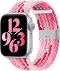 Bandiction Compatible with Apple Watch Bands 44mm 40mm 38mm 42mm 41mm 45mm 46mm 49mm, iWatch Bands Women Men,Stretchy Braided Solo Loop Elastic Sport Band for iWatch Ultra SE Series 11/10/9/8/7/6/5/4 by Bandiction