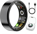 Smart Ring Health & Fitness Tracker for Men & Women, Heart Rate, SPO₂, Sleep & Activity Monitoring, IP68 Waterproof, Long Battery Life, Family Care Mode, No Subscription Fee (Black, 7) by SmartRingHealthFitness