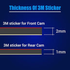 ROVE Windshield Electrostatic Films and 3M Sticky Tapes, 2 Pieces Each for mounting R2-4K, R2-4K PRO, and R2-4K Dual Dash Cams (Front) - Image 8