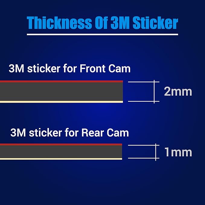 ROVE Windshield Electrostatic Films and 3M Sticky Tapes, 2 Pieces Each for mounting R2-4K, R2-4K PRO, and R2-4K Dual Dash Cams (Front) - Image 8