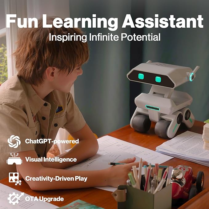 AI Robot for Kids, Programmable & Interactive AI Robot, STEAM Educational Toy ChatGPT Powered, Personalized Companion Robot w/Voice Control, Visual Recognition, Emotion-Aware, Long-Term Memory - Image 3