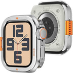 Amizee Metal Case Compatible with Apple Watch SE 3/2/1 Series 6/5/4 44mm Case with Back Cover, Rugged Protective Bumper Cover for iWatch 44mm, Silver by Amizee