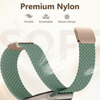 Braided Stretchy Bands Compatible with Apple Watch Bands 40mm 44mm 38mm 41mm 42mm 45mm 46mm 49mm Women Men, Soft Nylon Sport Strap with Magnetic Clasp for iWatch Series 11 10 9 8 SE 7 6 5 4 3 2 Ultra - Image 3