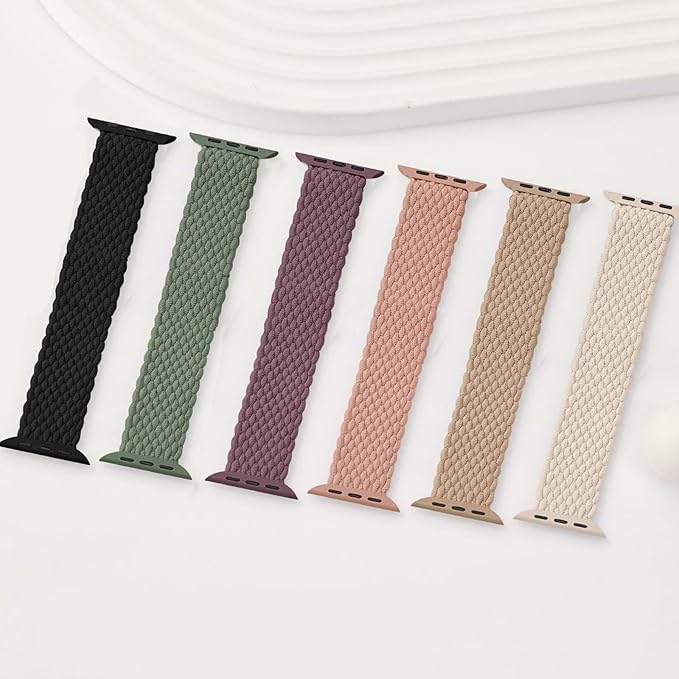 Braided Solo Loop for Apple Watch Band 40mm 42mm 41mm 38mm 44mm 46mm 45mm Ultra/3 2 49mm Men/Women,Stretchy Nylon Sport wristband Strap for iWatch Bands Series 11/10/9/8/7/6 5/4/3/SE 40 44 42 45 46 mm - Image 2