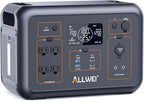 ALLWEI LiFePO4 Portable Power Station 1200W, 1008Wh Solar Generator with UPS Mode, 1.5Hrs Fast Charge, 4 AC Outlet(Surge 2400W), Power Battery Generator for CPAP Camping Outdoor Emergency by ALLWEI