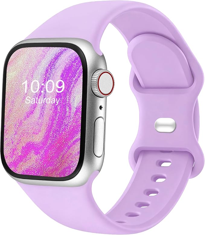 Sport Bands Compatible with Apple Watch Band Women Men 40mm 38mm 41mm 42mm 44mm 45mm 46mm 49mm ,Soft Wristband Waterproof Replacement Strap for iWatch Bands Series 11 10 9 8 7 6 5 4 3 2 1 SE Ultra Lavender by CREFORT