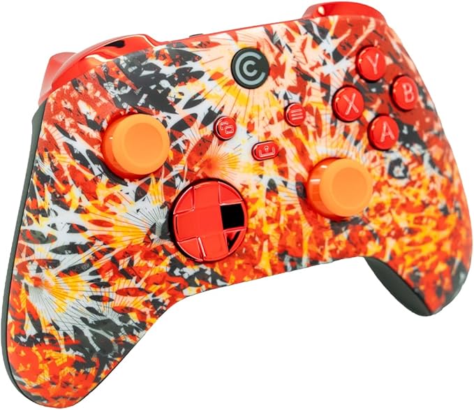 Custom Controllerzz Designer Series Custom Wireless Controller for Xbox Series X/S, Xbox One, & PC - Multiple Designs Available (Solar Flare & Red Chrome Inserts) - Image 2