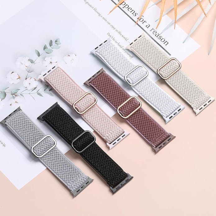 Lerobo 6 Pack Braided Bands Compatible with Apple Watch 44mm 45mm 42mm 49mm 46mm 41mm 40mm 38mm Women Men Stretchy Nylon Solo Loop Sport Strap for iWatch Ultra SE 3/2/1 Series 11 10 9 8 7 6 5 4 3 2 1 - Image 8
