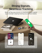 Belkin Apple AirTag Secure Holder with Key Ring - Durable Scratch Resistant Case with Open Face & Raised Edges - Protective AirTag Keychain Accessory for Keys, Pets, Luggage, Backpacks - 4-Pack Blue - Image 6