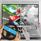 LongLongJin 2 Racing wii Steering Wheels And 2 wii Zapper Gun controller Premium Accessories, Compatible With Nintendo Wii U Remote and Nunchuck Games(Black) - Image 4