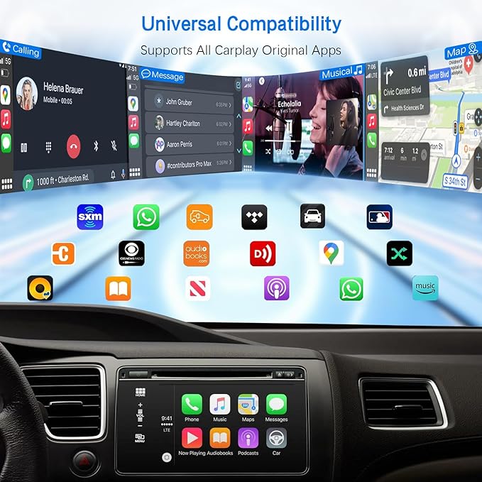 Mini Wireless Carplay Adapter, Convert Wired to Wireless Car Play & Android Auto 2-in-1 Adapter for Apple iPhone & Android Phone, Plug & Play, Auto Connect, No Delay, w/USB C for iOS 10+ Android11+ - Image 9