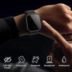 Goton Waterproof Privacy Case for Apple Watch Screen Protector, Anti-Spy Tempered Glass Film iWatch Cover Hard PC Case Bumper for Apple Watch Series 11/10, 46mm RosegoldBlack - Image 7