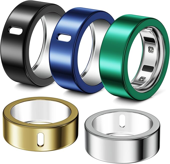 5 Pack Ring Cover Compatible with Oura Ring Gen 4/Oura Ring Gen 3 Horizon/Heritage, Abrasion-Resistant TPU Case for Oura Ring Protector Accessories for Oura Size 12 by Hexasider