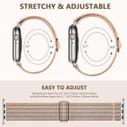 Braided Stretchy Band Compatible with Apple Watch Bands 38mm 40mm 41mm 42mm 44mm 45mm 46mm 49mm for Women Men, Adjustable Nylon Solo Loop Elastic Straps for iWatch Series 10 9 8 7 6 5 4 3 2 1 SE Ultra - Image 6
