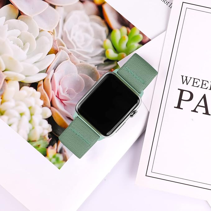 Stretchy Nylon Solo Loop Bands Compatible with Apple Watch 38mm 40mm 41mm 42mm 44mm 45mm 46mm 49mm Ultra 2 iWatch Series 11 10 9 8 7 SE 6 5 4 3 2 1 Strap,Sport Elastic Braided Women Men - Image 7
