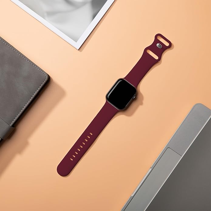 Sport Bands Compatible with Apple Watch 42mm 44mm 45mm 46mm 41mm 38mm 40mm 49mm for Women Men, Soft Silicone Strap for iWatch Wristband Series Ultra SE 11 10 9 8 7 6 5 4 3 2 1 - Image 2