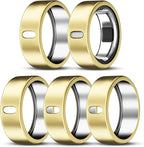 ZOOROO 5 Pack Cover Compatible with Oura Ring Gen 4/Oura Ring Gen 3/3 Horizon, Support Charging with Cover on, Anti-Scratch TPU Protector for Women Men (Gold*5, Size 6) by ZOOROO