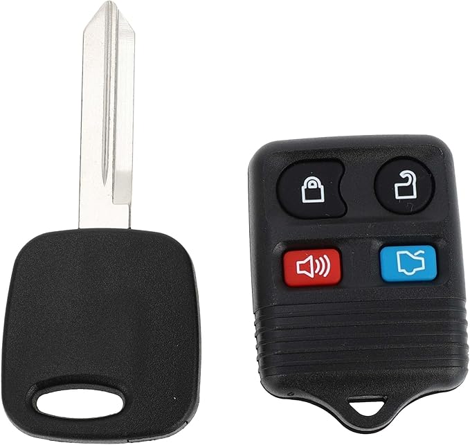 X AUTOHAUX 315MHz CWTWB1U345 Keyless Entry Remote Ignition Transponder Key Fob for Ford for Mustang 1999-2004 for Ford Focus 2000-2005 4C Chip 4 Buttons by XAUTOHAUX