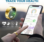 Smart Ring for Women Men Fitness Tracker with Blood Pressure,Heart Rate,Sleep Monitoring,Step Counting,for iPhone and Android,Waterproof smart blood pressure monitor,No Subscription Fees,Gold 8 size - Image 3