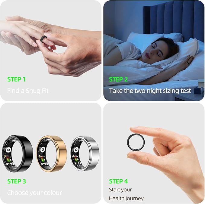 Smart Ring Sizing Kit - 8 Sizes (6-13) for Men & Women - Accurate Measurement Tool for Smart Rings - Find Before Purchase - Jewelry Sizer Guide for Engagement & Wedding Bands - Image 5