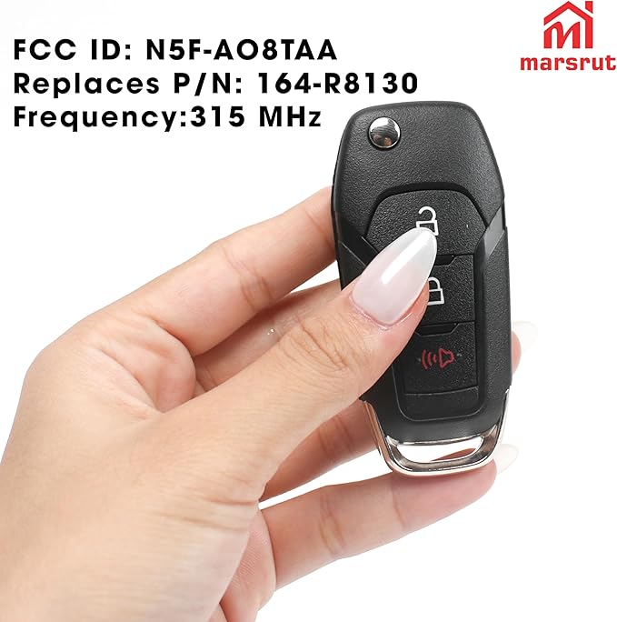 N5F-A08TAA Key Fob Replacement for Ford F150 (2015-2022), F250 F350 F450 F450 (2017-2022), for Explorer Ranger Ecosport Bronco, Replace #‎164-R8130 #5923667, 3 Button Keyless Entry Flip Remote, 315Mhz - Image 3