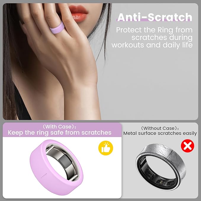 Ring Cover for Oura Ring Gen 4/ Gen 3, Anti-Scratch Elastic Silicone Oura Ring Case Protector for Men Women Working Out Gym (10Collors-9, M (11/12/13/14/15)) - Image 3