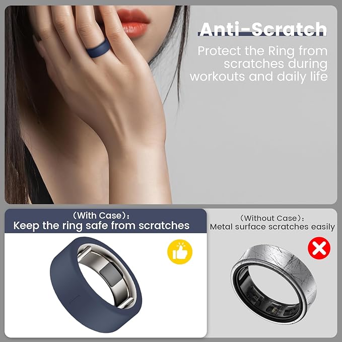 10 Pack Ring Cover Compatible with Oura Ring Gen 4/Ceramic, Oura Ring Gen 3, Anti-Scratch Elastic Silicone Oura Ring Protector Case for Men Women Working Out Gym (10Collors-4, S (6/7/8/9/10)) - Image 3