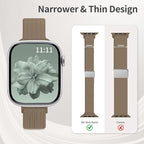 3 Pack Slim Braided Stretchy Bands Compatible with Apple Watch Band 38mm 40mm 41mm 42mm 44mm 45mm 46mm 49mm Women Men, Thin Nylon Magnetic Strap Bands for iWatch Series 10/9/8/7/6/5/4/3/2/1/SE Ultra - Image 2