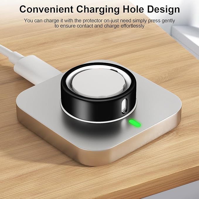 8 Pack Cover Compatible with Oura Ring Gen 4/Oura Ring Gen 3 Horizon/Heritage,Charging Derectly,Matte Texture Wear-Resistant Anti-Scratch TPU Protector for Oura Rings Women Men（Black*8,Size 8 - Image 3