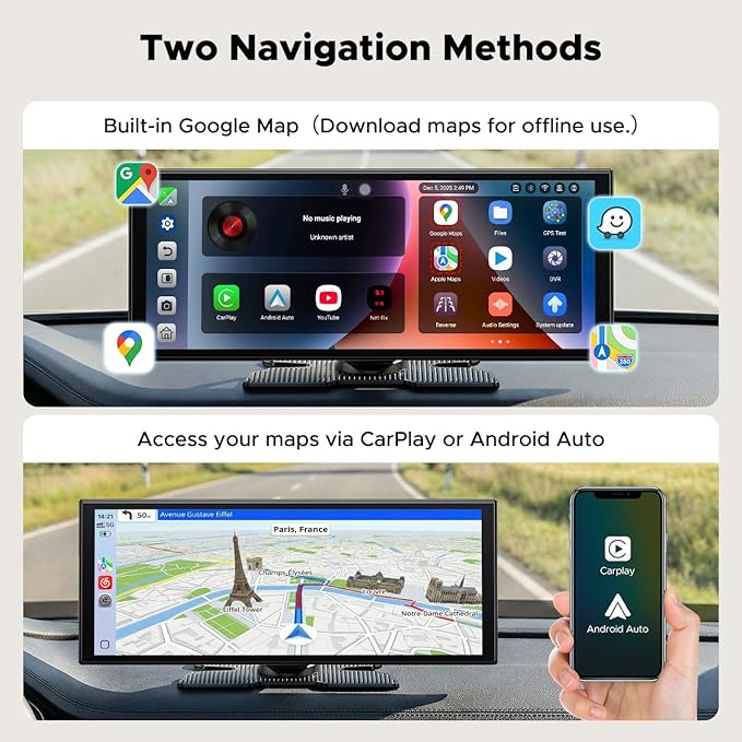 11" AI CarPlay Screen with Full Google-Play Access: Download Apps for Streaming, Gemini & More, 8-Core Processor, Built-in GPS, 1920x720 IPS 60FPS Screen, Android Auto, OTA, 1080P DVR Backup Camera - Image 5