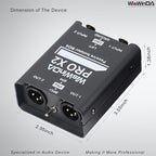 2Channels XLR/TS/TRS Passive Hum Eliminator Box for Audio Equipments Ground Loop Isolator Noise Filter for Different Audio Systems Using (WDISO-Pro X2) - Image 6