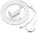 Apple Watch Charger,Upgraded 2-in-1 USB C Fast iPhone Watch [Apple MFi Certified] 6FT Magnetic Charging Cable with 15W Wall Charger Block for iWatch Series SE/8/7/6/5/4/3/2/1&iPhone 14 by KTDRJN