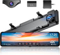 G850+ 12" 4K UHD Mirror Dash Cam Front and Rear with Zoom Backup Camera, 2160P Dual Rear View Mirror Camera for Cars & Trucks, 64GB Card Included, GPS, WDR, Night Vision, Parking Assist & G-Sensor by Martalk