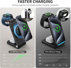 RYND 2026 Traveling Wireless Mag-Safe Fast Charging Station,Magnetic 3 in 1 Charger with Light for iPhone 16 15 14 13 12 Pro Max Plus,Apple Watch Series & Air pods 4 3 2 Pro-Gifts for Wife & Husband - Image 3