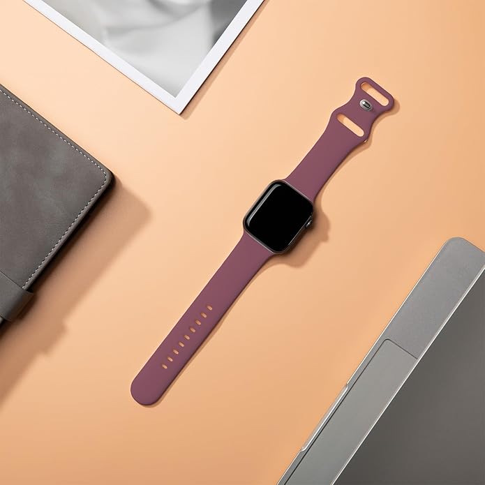 Sport Bands Compatible with Apple Watch 42mm 44mm 45mm 46mm 41mm 38mm 40mm 49mm for Women Men, Soft Silicone Strap for iWatch Wristband Series Ultra SE 11 10 9 8 7 6 5 4 3 2 1 - Image 2