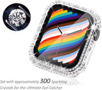 Surace Compatible with Apple Watch Case 42mm, 300 Diamonds with Screen Protector for Apple Watch Series 6/5/4/3/2/1, Bling Case Tempered Glass Protective Cover for 38mm 40mm 42mm 44mm, Clear - Image 3
