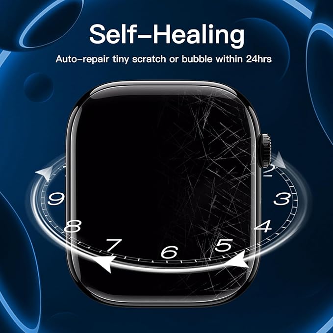JETech Screen Protector for Apple Watch Series 11/10 46mm, Self-Healing Flexible TPU Film, Anti-Scratch HD Clear, 3-Pack - Image 7